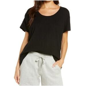 BP. NORDSTROM Women's Black Katie Organic Cotton Lounge T-Shirt Size XL
